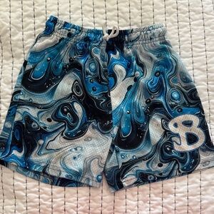 Stylish Kids' Blue Swirl Shorts